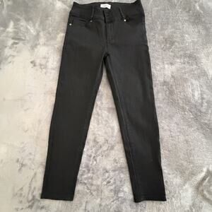 Between Us Women's Black Skinny Jeans 82% Cotton Denim 5-Pocket Button Zip